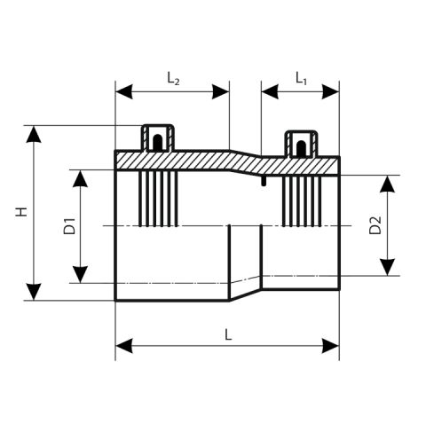 Переход электросварной ПЭ100 SDR 11 - 17,6